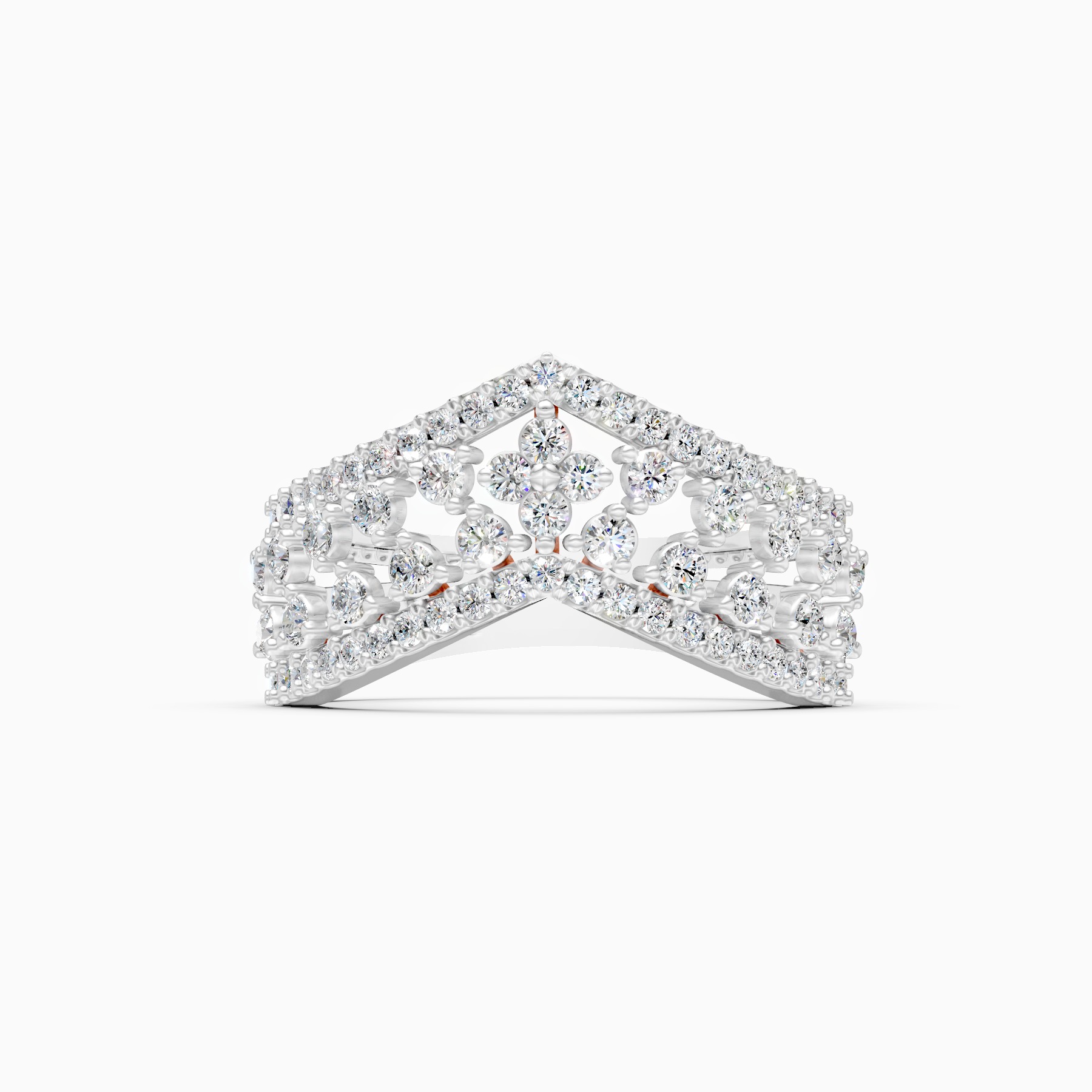 Crown Charm Lab Grown Diamond Ring